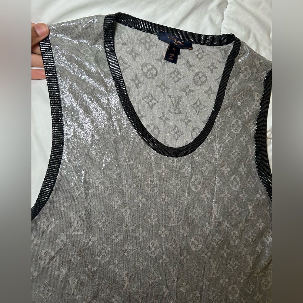 Metallic Monogram Jacquard Knit Top - Louis
Vuitton - Metallic